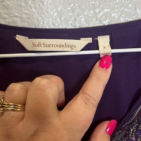 Soft Surroundings size large purple/blue tunic - Picture 3 of 6